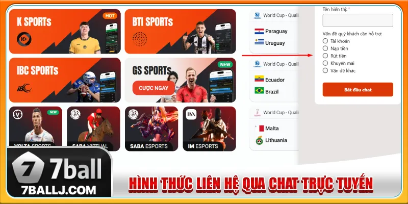 Các hình thức liên hệ 7Ball nhận hỗ trợ sớm nhất
