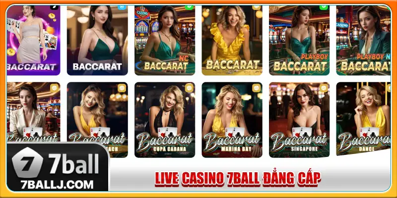 Danh mục live casino với phòng cược đẳng cấp, sang trọng