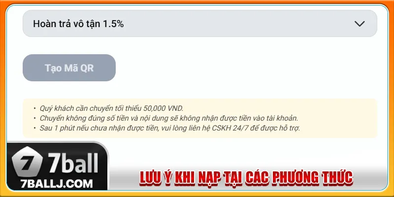 Điền đúng thông tin để giao dịch thành công nhanh chóng tại 7Ball