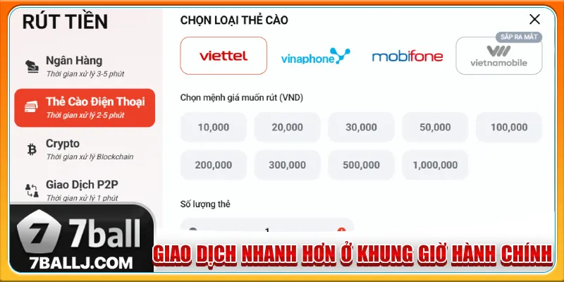 Giao dịch vào khung giờ hành chính ít người chơi sẽ giúp thanh toán nhanh hơn