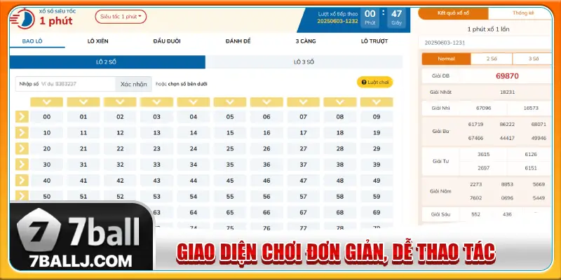 Giao diện sảnh cá cược lô đề thiết kế hiện đại, đơn giản