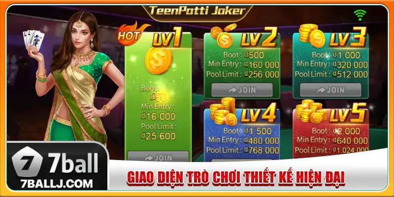 Giao diện trò chơi bài 3D thiết kế hiện đại và đẹp mắt